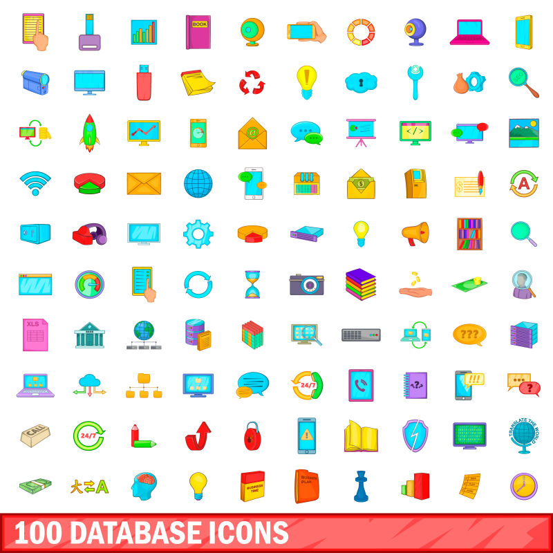 卡通数据库矢量图标