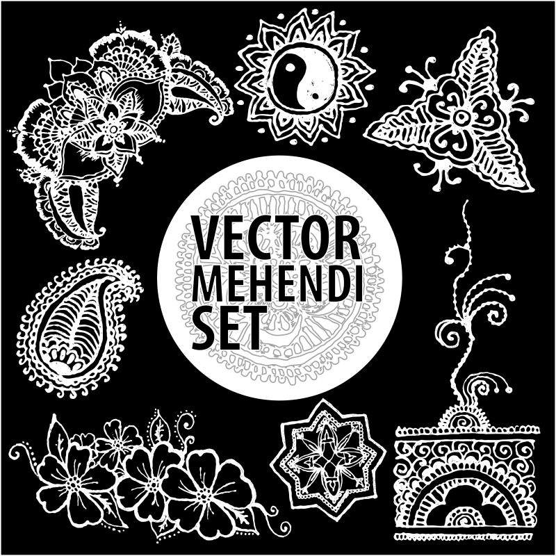 纹身矢量集图解Mehandie