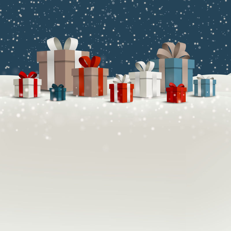 矢量圣诞节的礼品盒