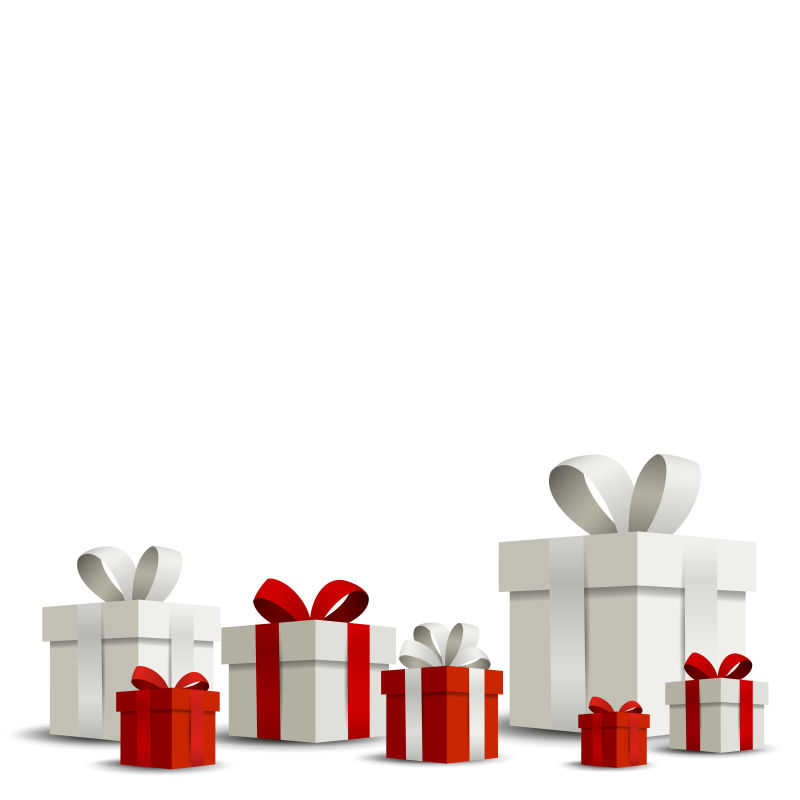 矢量圣诞节里的礼物盒