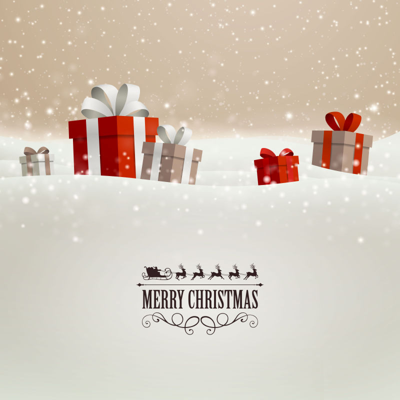 圣诞节礼物矢量