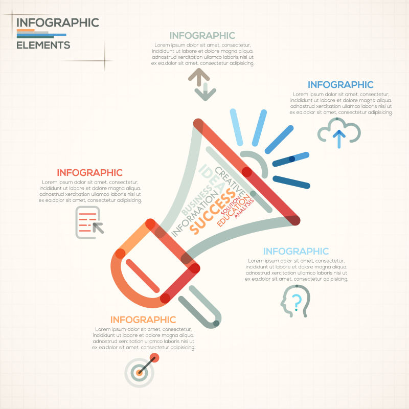 现代抽象商务信息矢量图