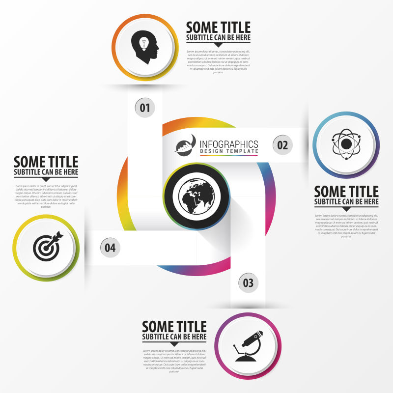 抽象矢量经营管理概念的商业信息图表