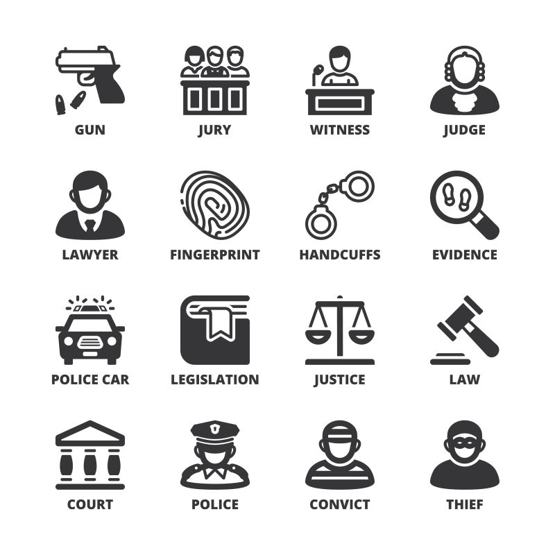 矢量有关法律图标图片 有关法律和法官的矢量图标素材 高清图片 摄影照片 寻图免费打包下载