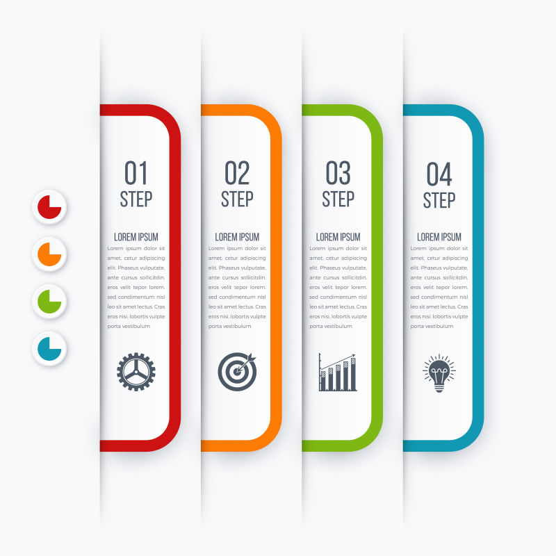 多彩矢量信息图表设计插图