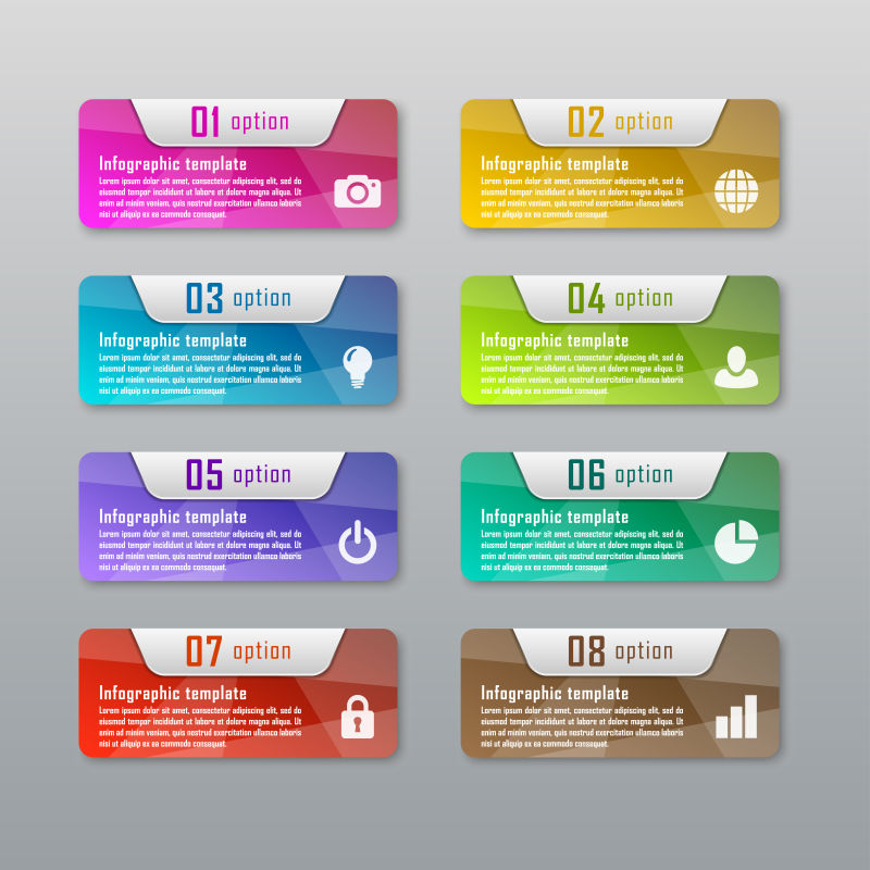 矢量现代平面信息图表设计图