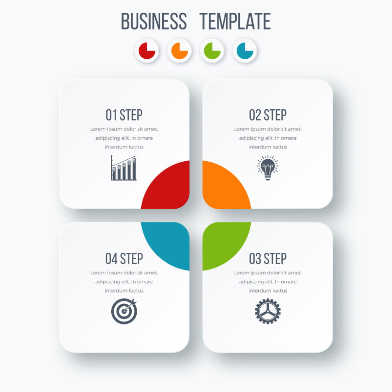 用于工作流布局与网页设计的矢量的信息图形