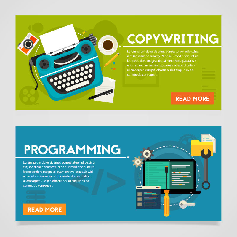 矢量水平旗帜设计