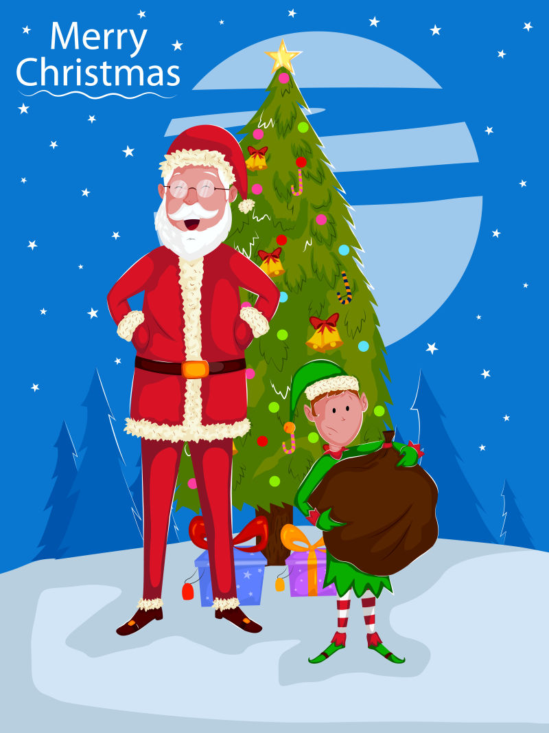 圣诞节日矢量设计插图