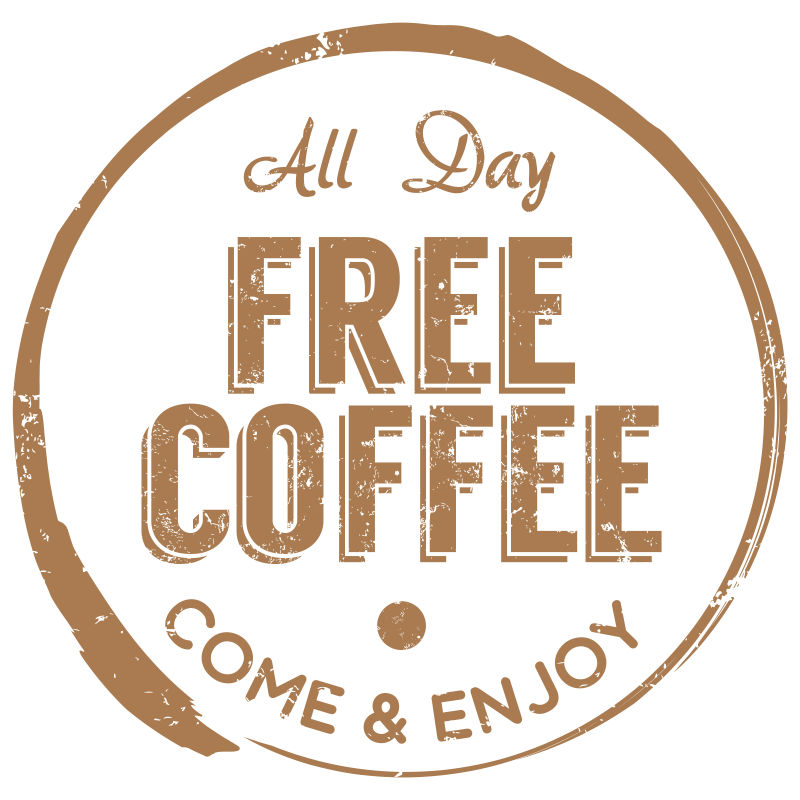 矢量的老式咖啡标签