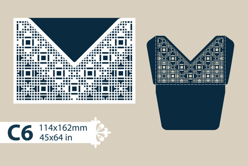 镂空式方块信封矢量