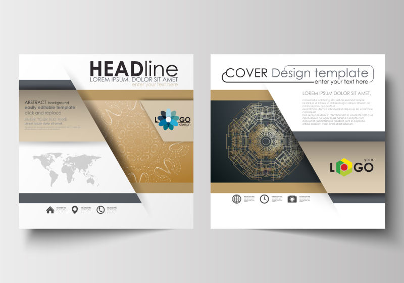 商业宣传册排版矢量设计