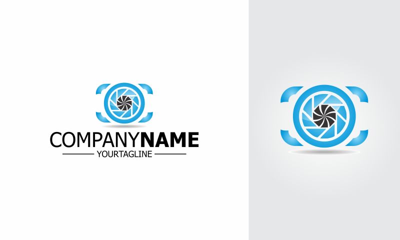 蓝色的圈形矢量