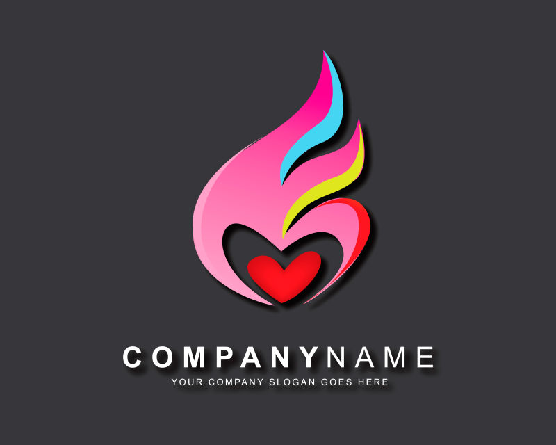 爱心商务图标矢量