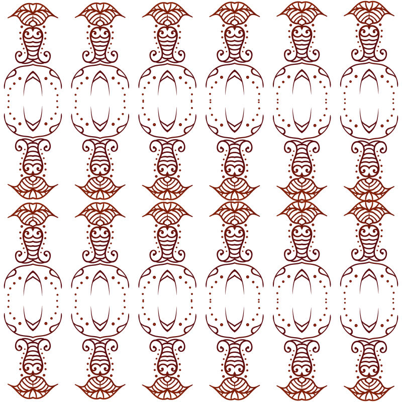 矢量装饰几何花卉图案设计