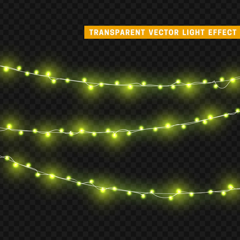 圣诞彩灯的设计元素矢量