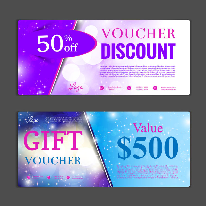 矢量礼品卷的样板