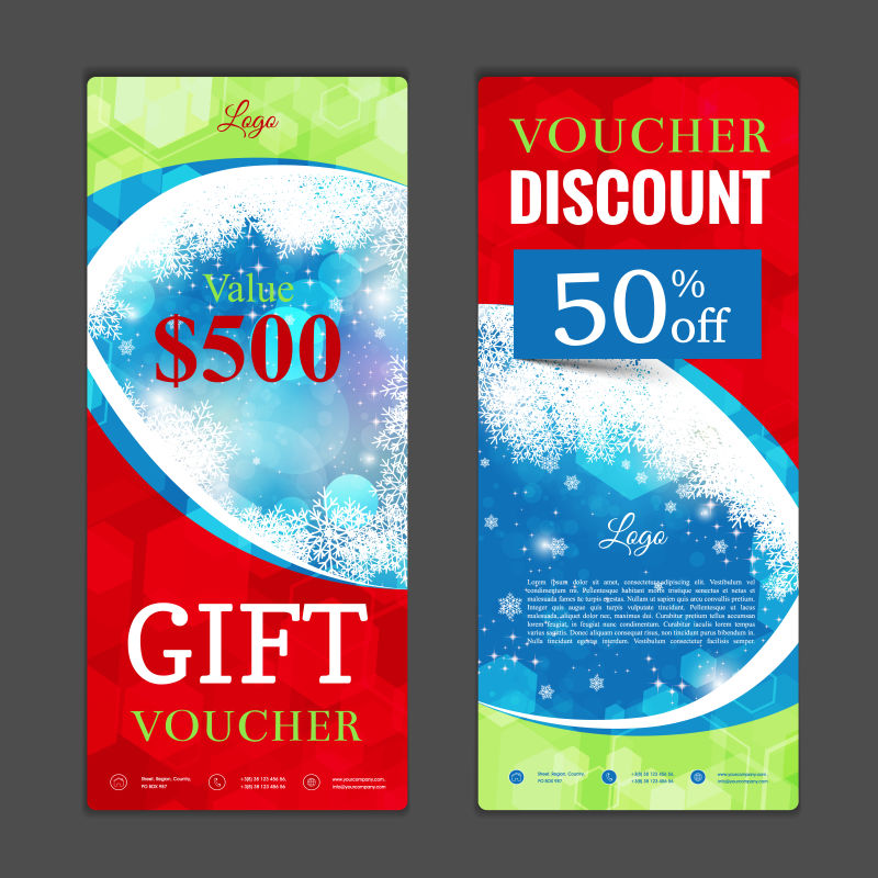 矢量折扣优惠券的样板