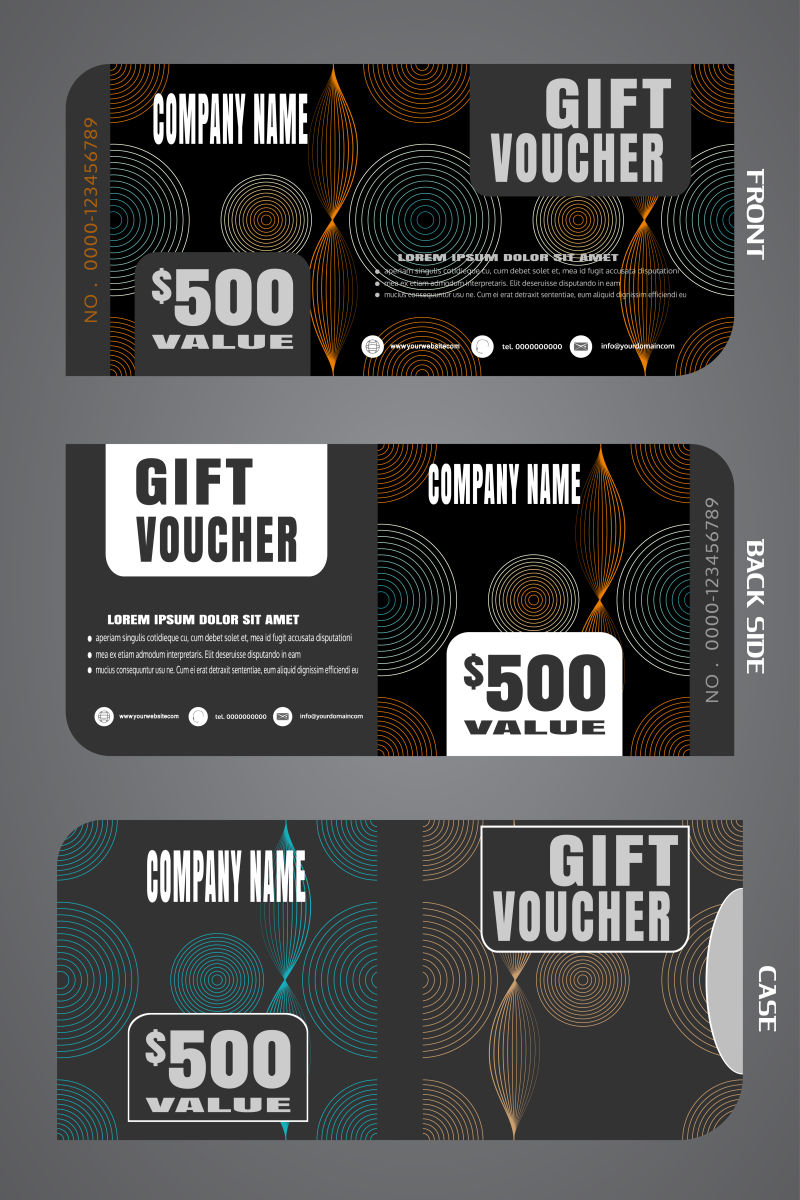 矢量一套以增加销售的礼品券