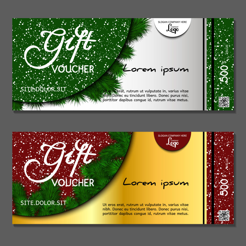 矢量购物礼品券