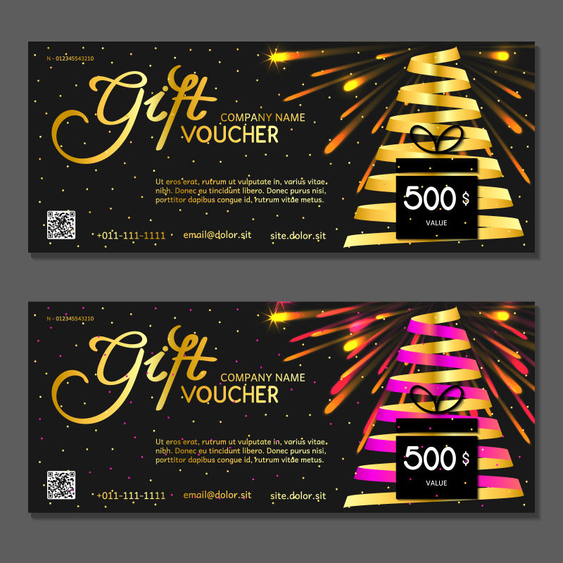 矢量精美的购物礼券