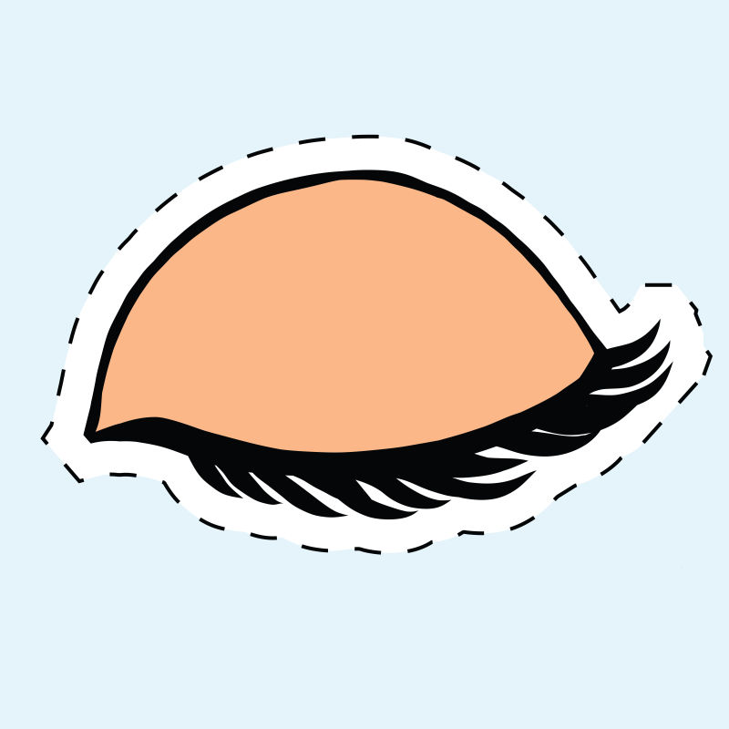 美女眼部特写矢量