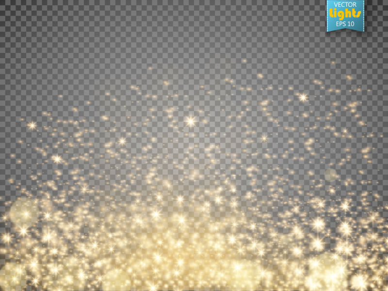 抽象矢量金色闪光的元素背景
