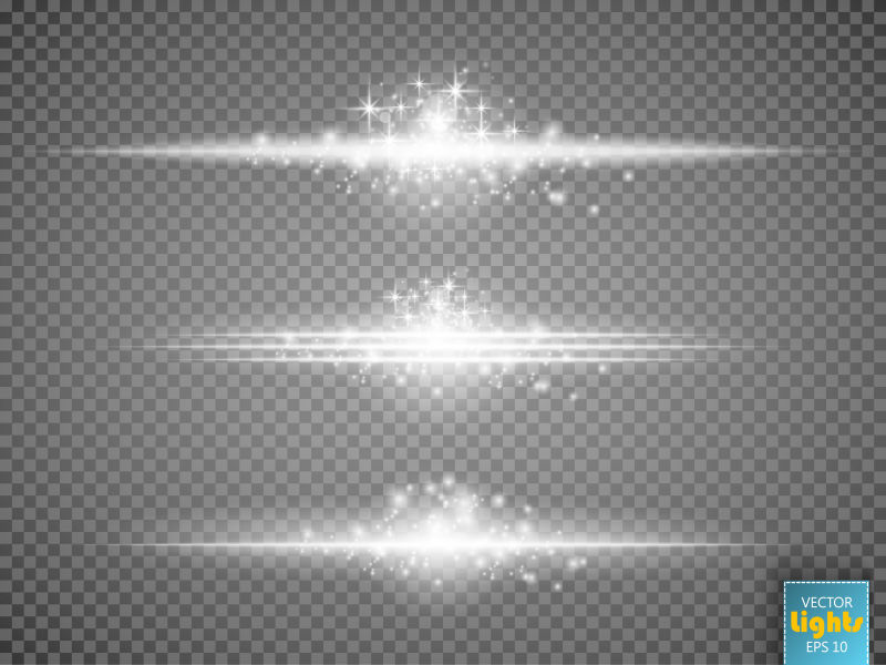 创意矢量炙热的白光效果插图