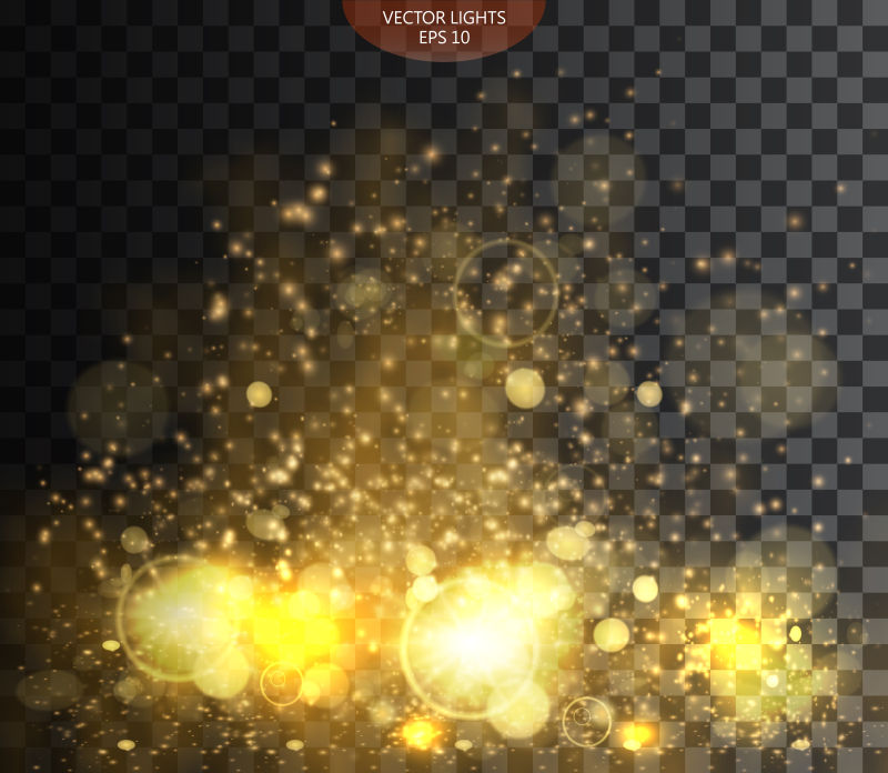 金色矢量闪光光效背景