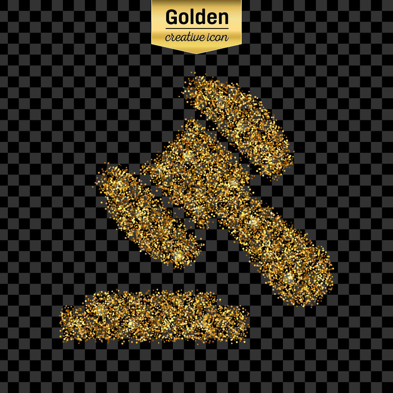 金色法槌矢量图标