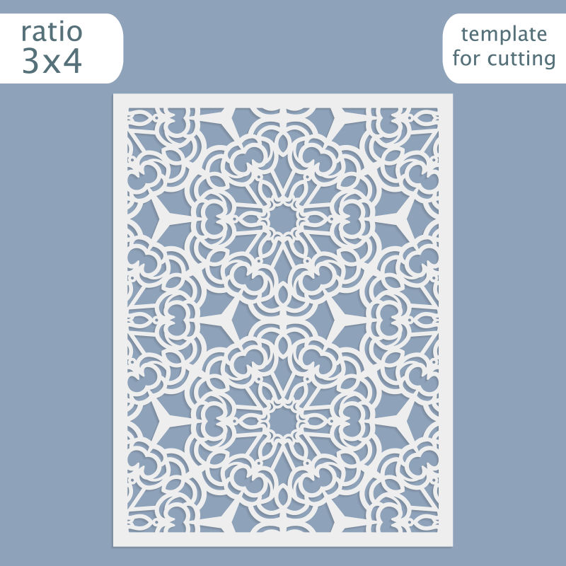 蓝色无缝花纹贺卡矢量