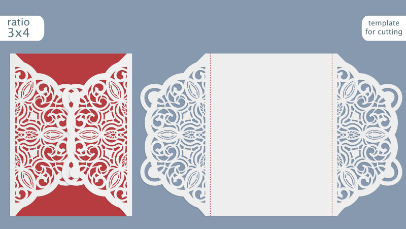 漂亮的花纹矢量卡片