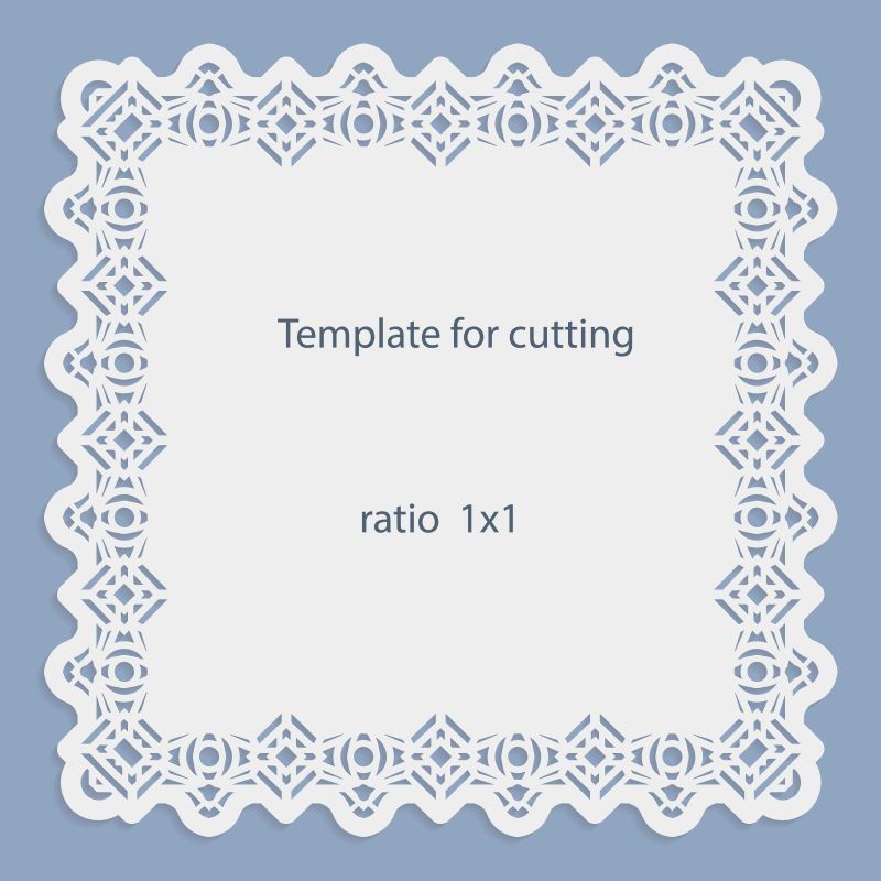 镂空贺卡矢量图