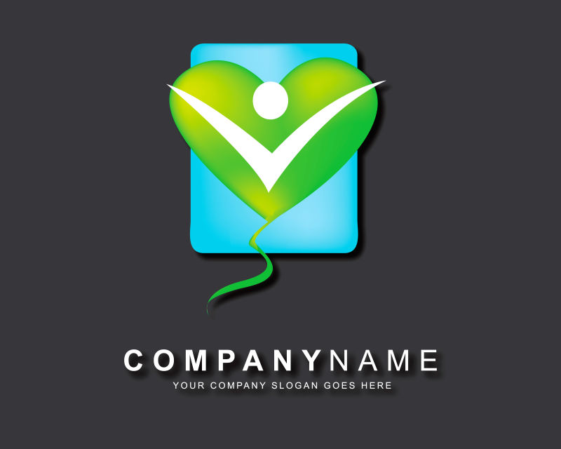 身心健康商标矢量