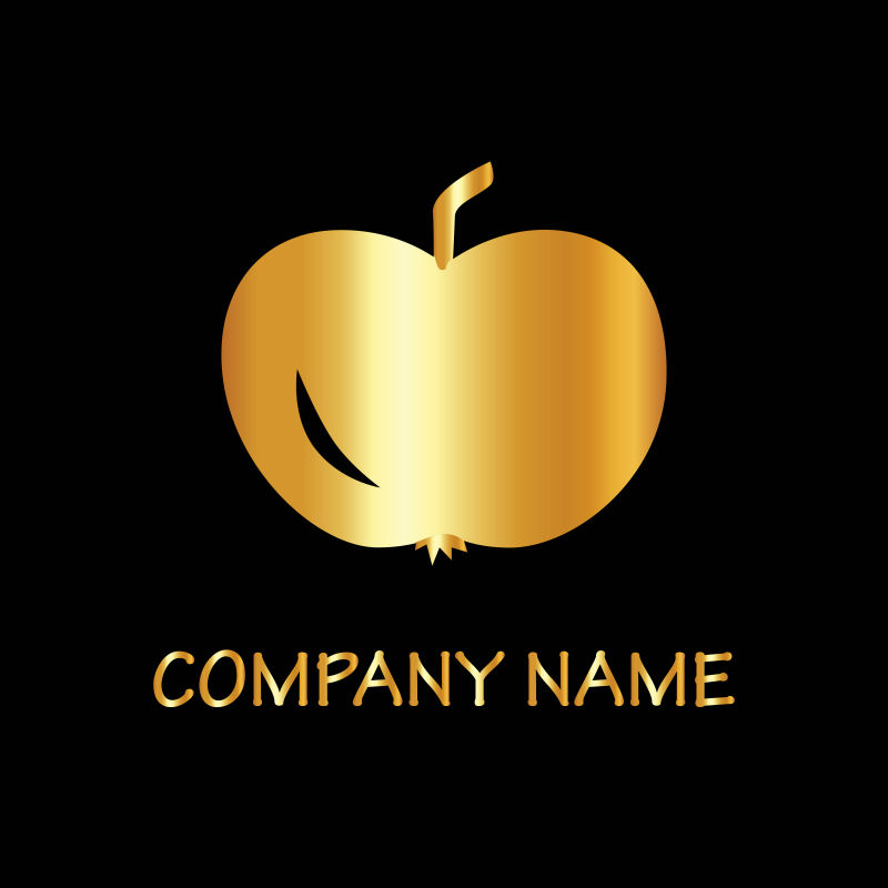 金苹果标志矢量