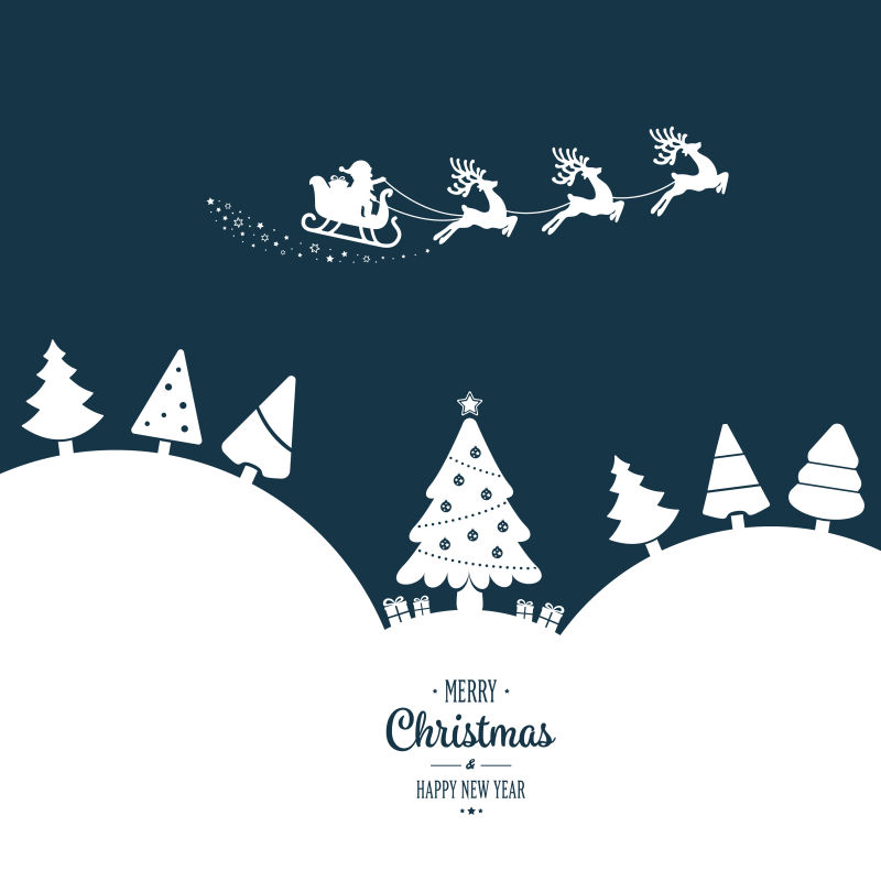 背景图片 圣诞雪橇飞冬白色景观矢量素材 高清图片 摄影照片 寻图免费打包下载
