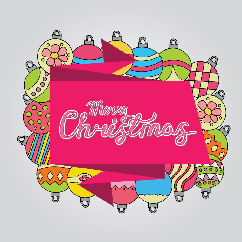 矢量圣诞节贺卡插图设计