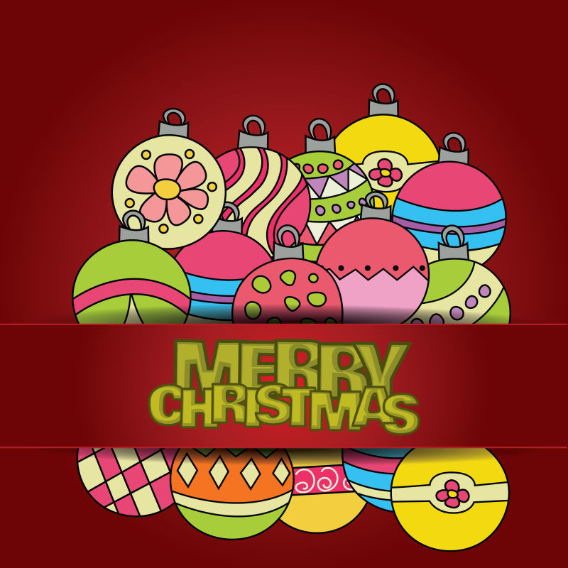 矢量的圣诞节卡片插图设计