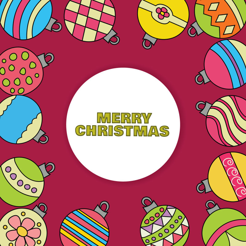 矢量的圣诞节卡片插图