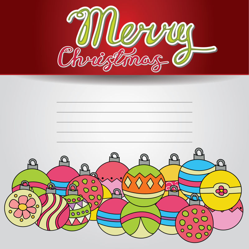 矢量圣诞节卡片插图设计