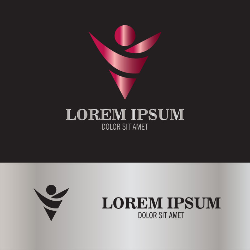 创意矢量粉色标志设计