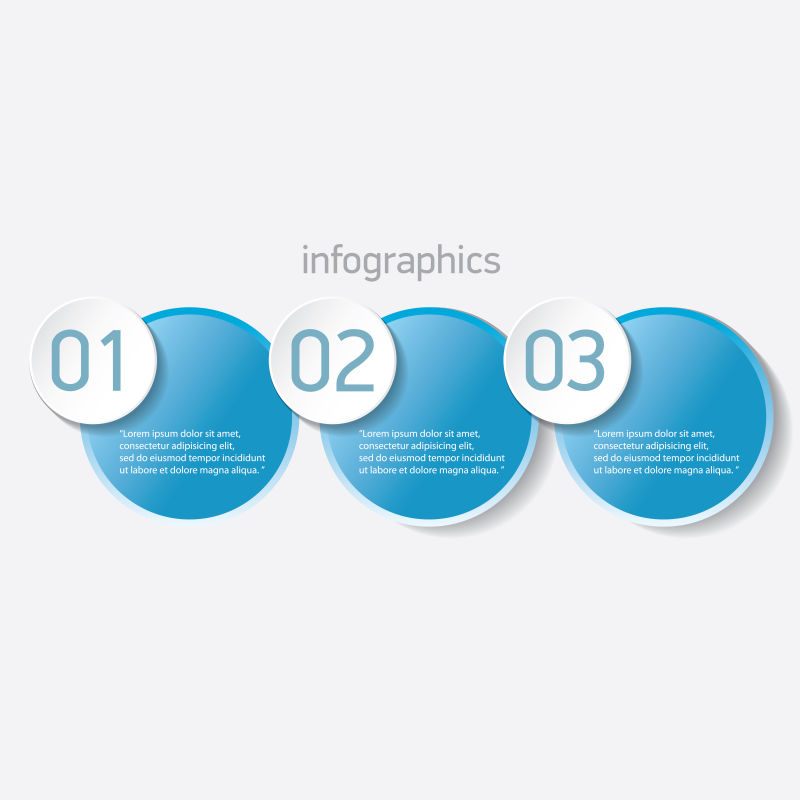 圆形蓝色信息横幅的设计矢量