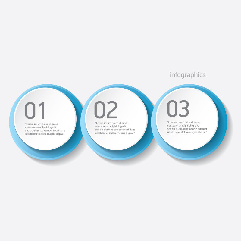 蓝色现代信息横幅布局的设计矢量