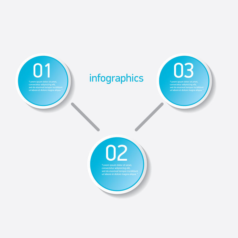 矢量蓝色现代信息横幅布局设计