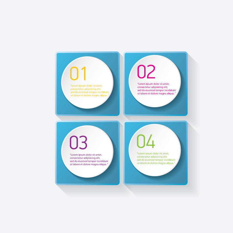 蓝色几何元素的传统横幅布局矢量设计