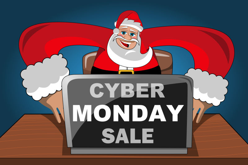 圣诞老人营销概念矢量设计插图