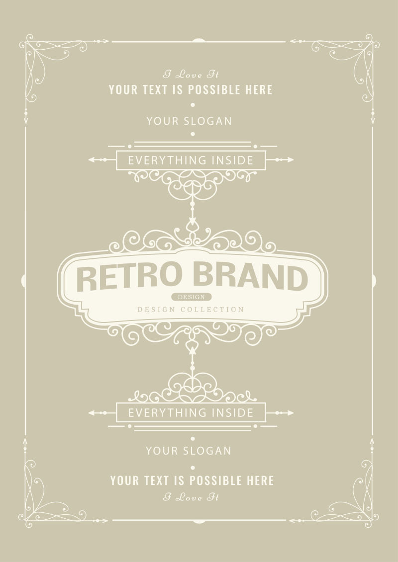 矢量创意荣誉证书样板设计