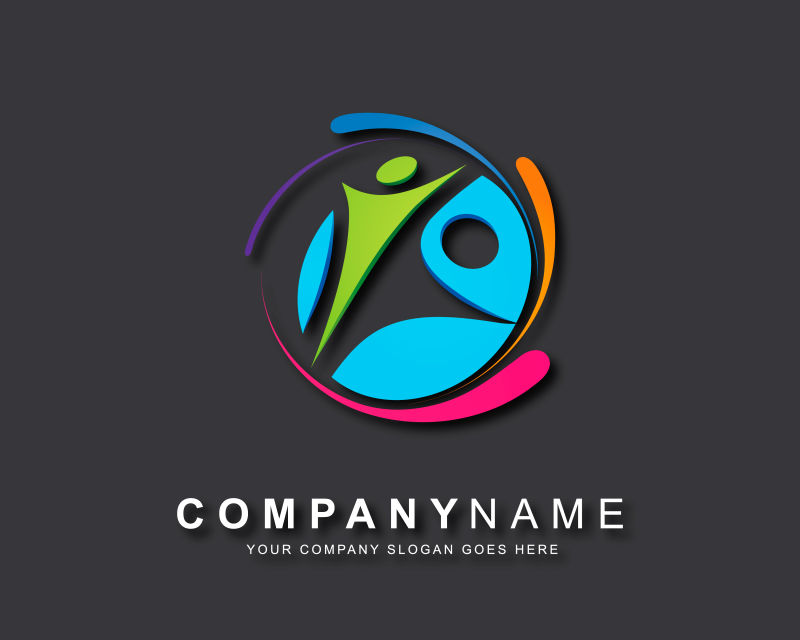 彩色的商业标志矢量设计