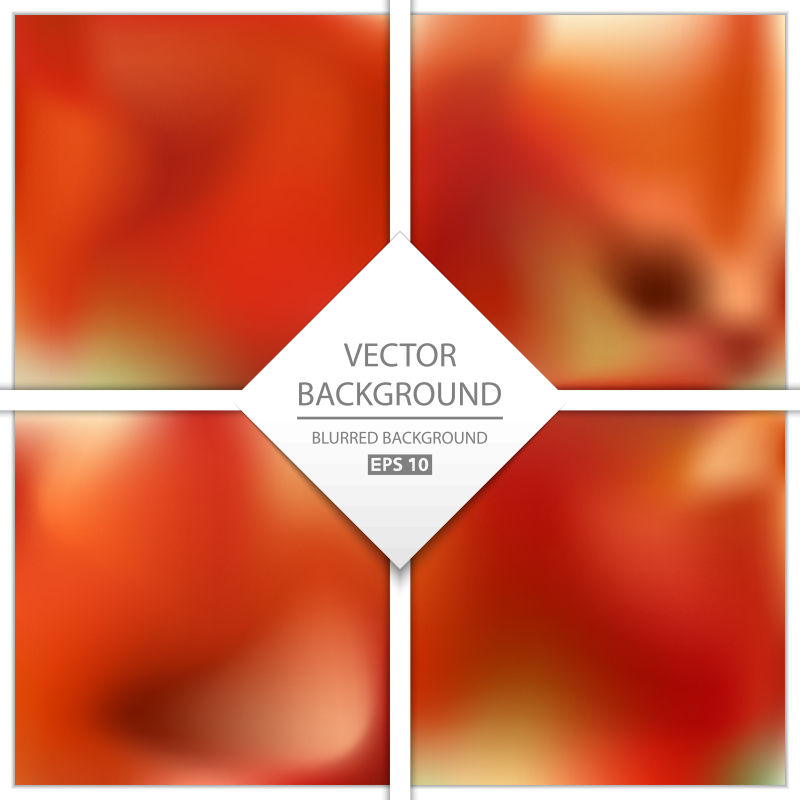 矢量的红色模糊艺术插图