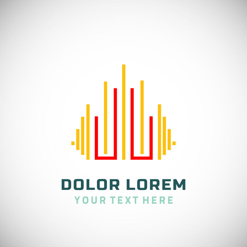 矢量的彩色条纹图案标志